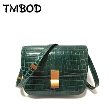 Хит, Классическая Ретро сумка через плечо с клапаном из кожи аллигатора, 2 размера, женские сумки из спилка, женская сумка-мессенджер an983