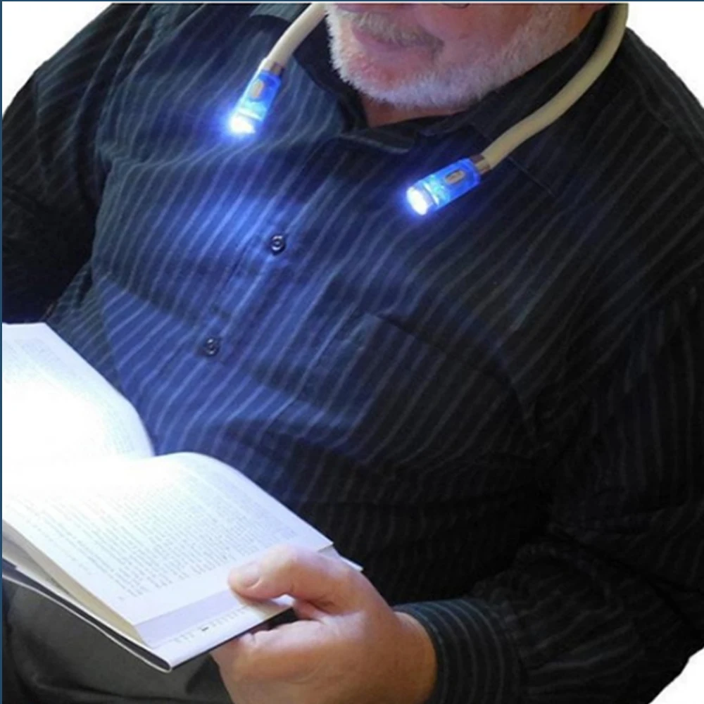HGhomeart светодио дный светодиодный ночник средства ухода за кожей Шеи фонарик на шею лампы гибкие 4 режима светодио дный Handsfree чтение книги