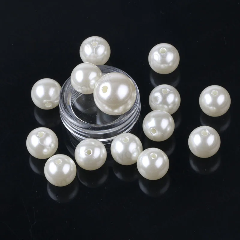 

Ivory color all size Imitation Round pearl beads With hole Sew On For Clothes Dress Crafts DIY beads for jewelry