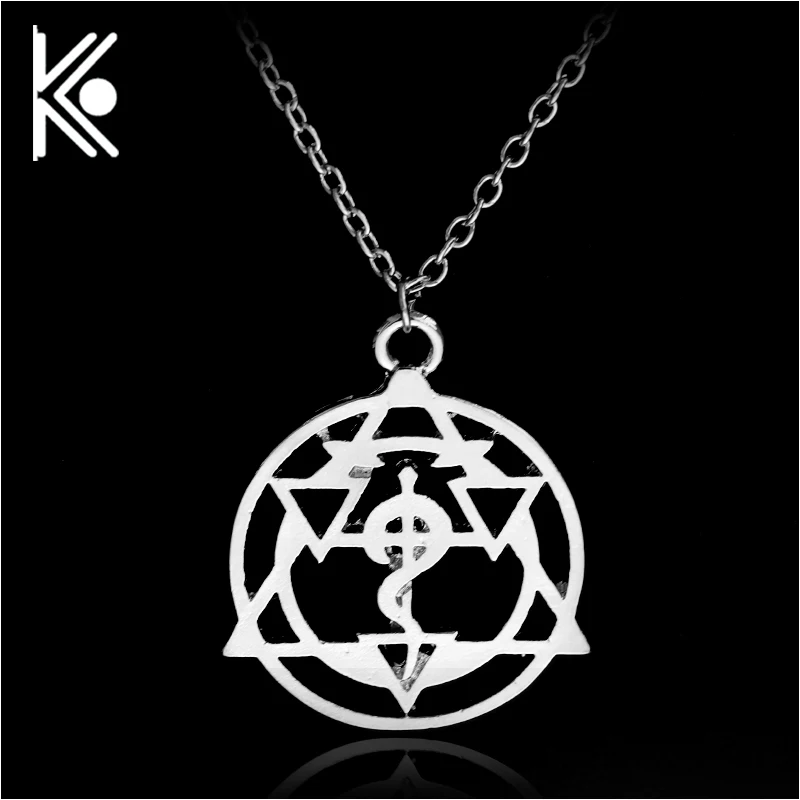 Аниме Fullmetal Alchemist Symble колье s & Кулоны Edward Hollow Magic Circle ожерелье colar|circle necklace|choker