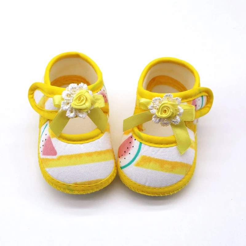 Детская обувь для маленьких девочек; для малышей; для детей; из мягкого хлопка; Летние; с бантом; нескользящие; для новорожденных; удобные; bott