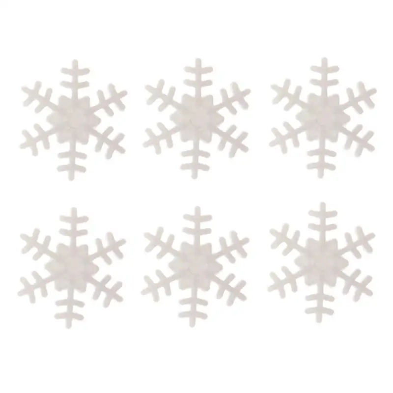 100 шт 1,7 см рождественские украшения для дома пластиковые кнопки Снежинка с плоской задней частью кабошон висячие украшения DIY аксессуары ремесла