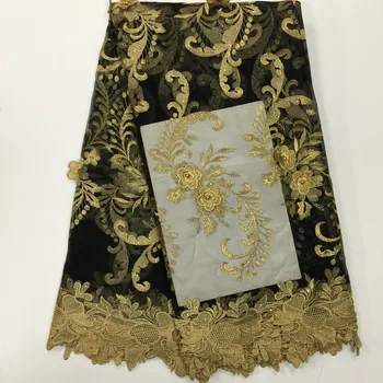 

African 3D Flower Lace 2017 New Arrival Embroidered Tulle Lace With Stone French Lace For Sewing African Wedding Party Dress 5yd