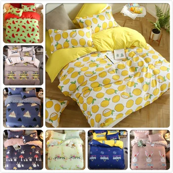

Lemon Fruit Pattern Duvet Cover Bed Linen 3/4 pcs Bedding Set 1.5m 1.8m 2m Bedsheet Queen Twin Double Single Size Kids Bedspread