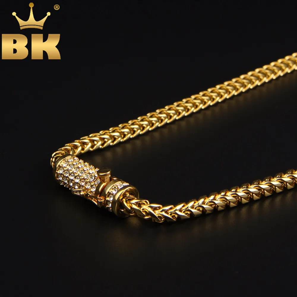 Trendy Mens Gold Franco Chain Necklace 