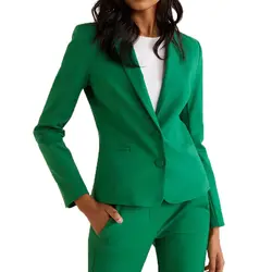 Осенний Блейзер feminino Повседневная Женская одежда 2019 зеленый Блейзер Женское пальто с длинными рукавами женское