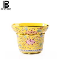 Ручная роспись креативный эмаль цвет чай слив Китайский кунг-фу чайный сервиз Аксессуары Кофе Молоко сетчатый фильтр чай керамический фильтр подарки