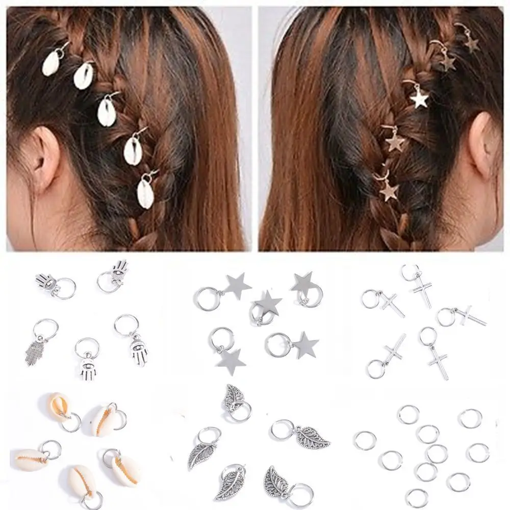 

New Fashion 5Pcs/lot Chic Africa Pigtail Hairpin Shell Decorative Hair Clip Creative Women Accessories Gift