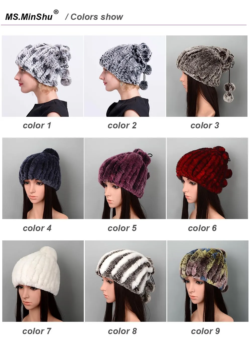 Knit rex rabbit hat neck warmer color chart