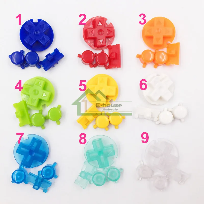 

1 set x colorful full buttons set replacement for Gameboy Pocket for GBP Game Console AB buttons ON/ OF buttons
