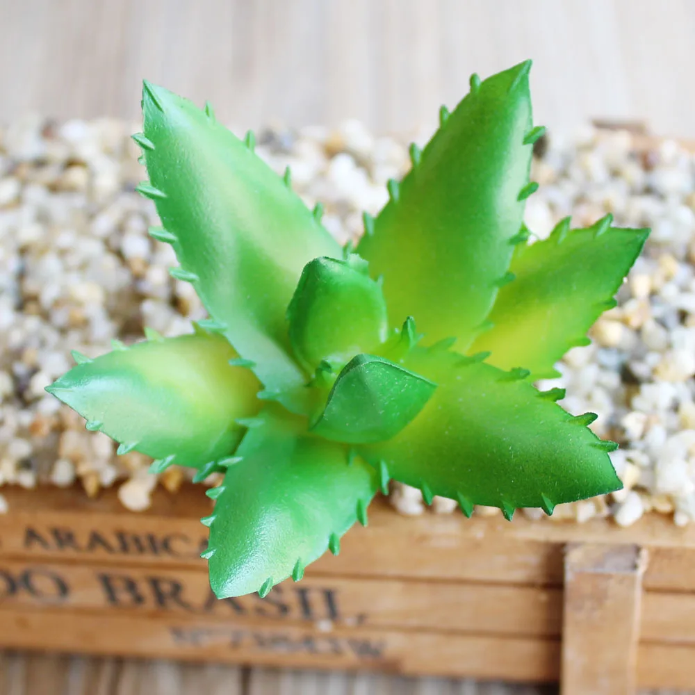 Мини Искусственные влагозапасающие растения для украшения дома зеленый пластик искусственный кактус суккуленты моделирование для Diy композиции