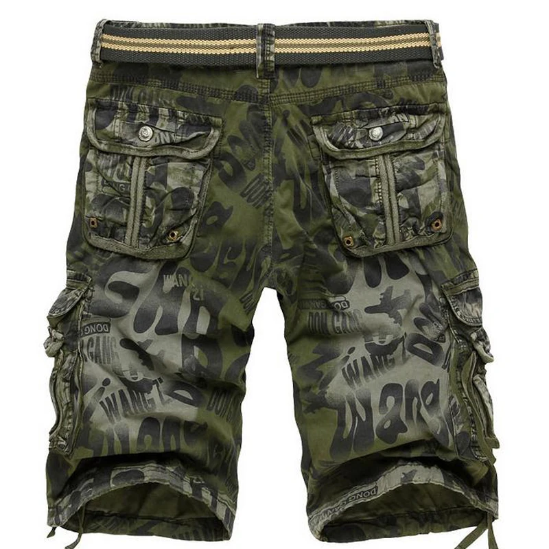 HOT 2019 Summer Tooling shorts male hip-hop cotton loose camouflage Multi-pocket beach bermuda masculina Casual Shorts