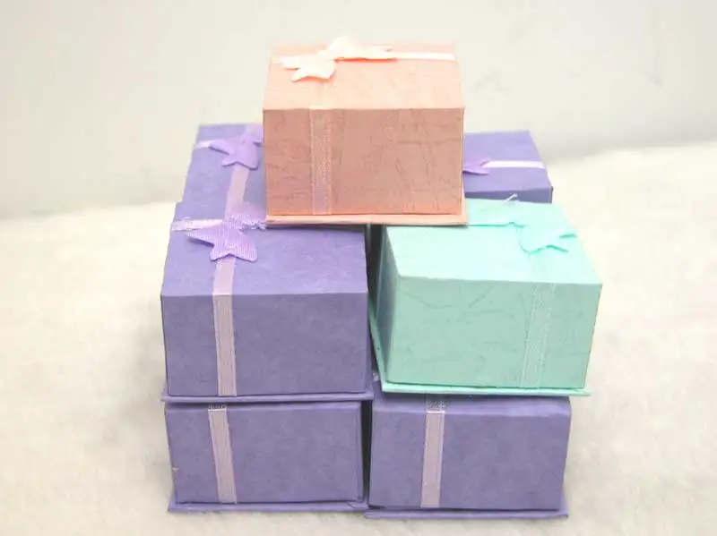 

Qingmos WHOLESALE 1 DZ(12 pcs) Multi Purpose China Jewelry Gift earring / Ring Boxes -who102 Free shipping