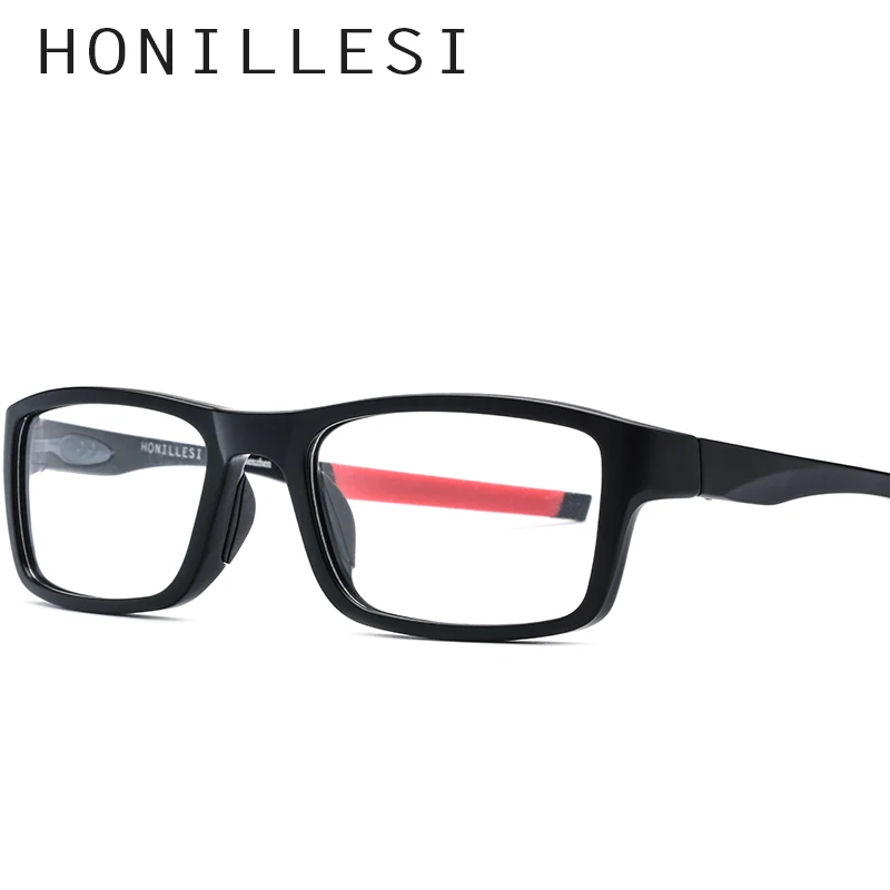 TR90 спортивные оптические очки, оправа для мужчин, квадратные очки для баскетбола, очки, высокое качество, близорукость, для улицы, очки по рецепту - Цвет оправы: Красный