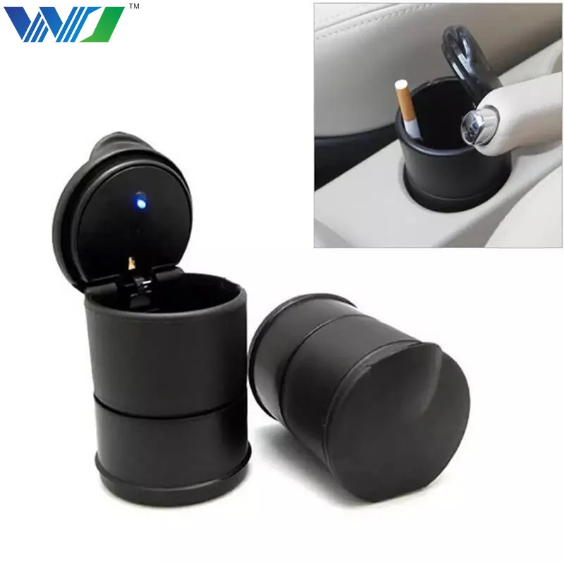 WJ 1Pc Durable Portable Car Ashtray Car Interiors Home Frame Set Black