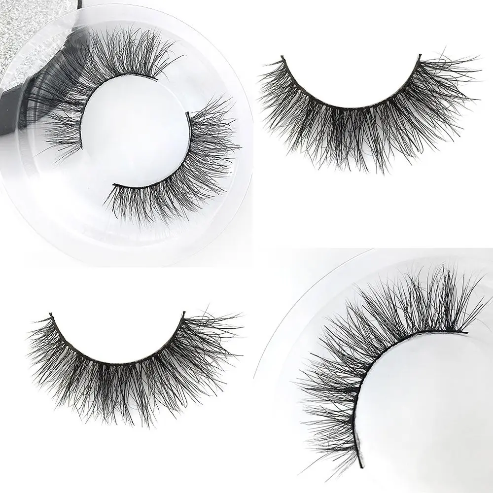 Handmade 1 Pair Women 3D Soft Natural Cross False Eyelashes Thick Long False Eyelashes Lashes Extension Beauty Makeup Tools