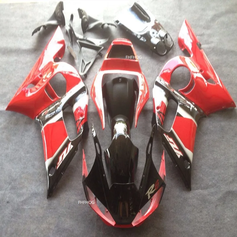 

Hot Sales,YZF - R6 98-02 Motofairing fit For Yamaha parts Yzf- R6 1998-99-00-01 2002 Red/black Body work Fairing Kit