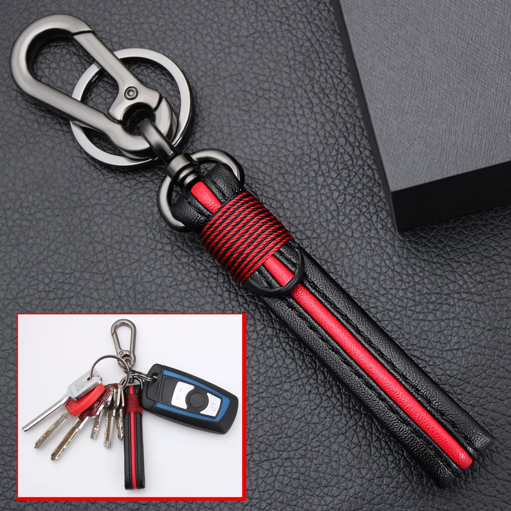 

High Quality Leather Car Keychain Key Ring for volkswagen golf audi a4 b8 chevrolet cruze nissan qashqai audi a4 b6 Accessories