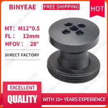 BINYEAE M12 кнопка-объектив FL 12 мм Pin отверстие объектива для 1/3 CCD с F2.0 Объективы для видеонаблюдения с M7 к M12 mount конвертер кольцо для регулировки