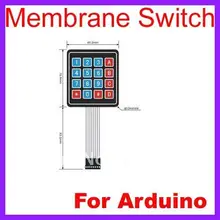 10pcs /Lot 4 x 4 Matrix Keypad Membrane Switch 8 pins connector SCM Outside enlarge Keypad For Arduino Free Shipping