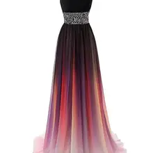 Шифоновое платье на одно плечо для выпускного вечера, длинное вечернее платье с бисером и пайетками на шнуровке, vestido de festa, платья для выпускного