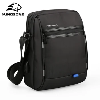 

Kingsons Brand New USB Charging Crossbody Bag Men Women Laptop Shoulder Messenger Bag Waterproof 10.1 inch Tablet PC Bag for Pad