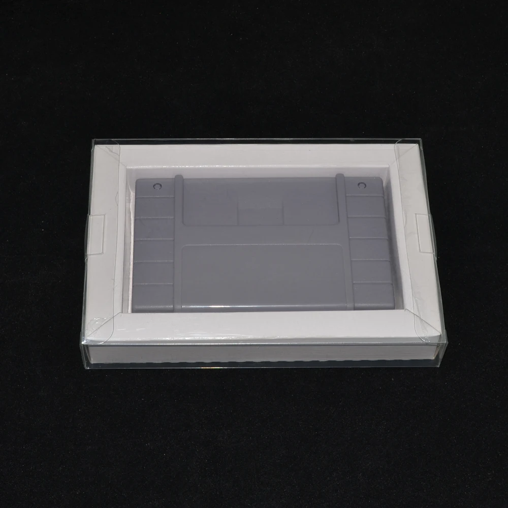 

10 PCS Carton Inner Inlay Insert Tray Case retail transparent Plastic box Protector PET for PAL NTSC SNES Game Cartridge