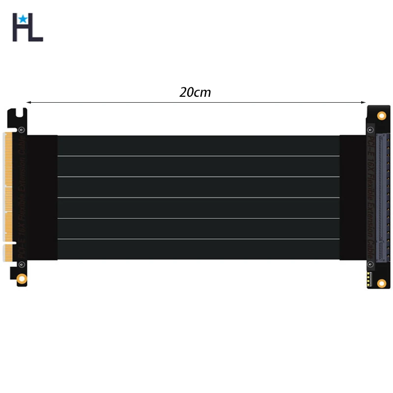 

Pcie gen 3.0 X16 Slots computer host data extension cable usage graphics card go gaming mining turn 90 degrees expansion 20CM