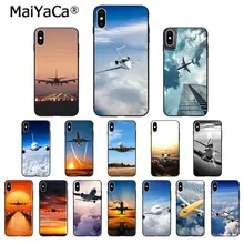 MaiYaCa aviones avión volar de nube cielo funda de teléfono de alta calidad para iPhone 5 5Sx 6 6 7 7plus 8 8Plus X XS X MAX XR