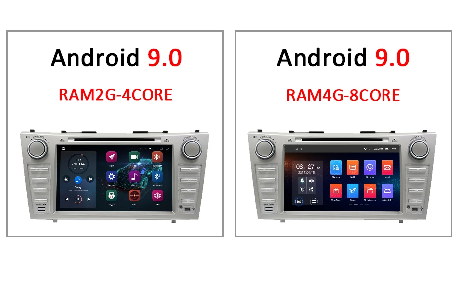 Discount DSP IPS Android 9.0 4G 64G AV Output 2 DIN DVD PLAYER For Toyota Camry 2007 2008 2009 2010 GPS Radio Stereo Navigation Screen PC 3