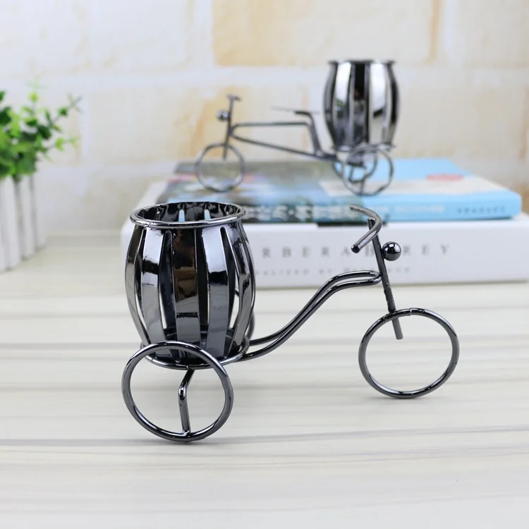 

New style Iron Bicycle penholder Creative Student Desktop Decoration Stationery Fine Gift Decoration small gifts