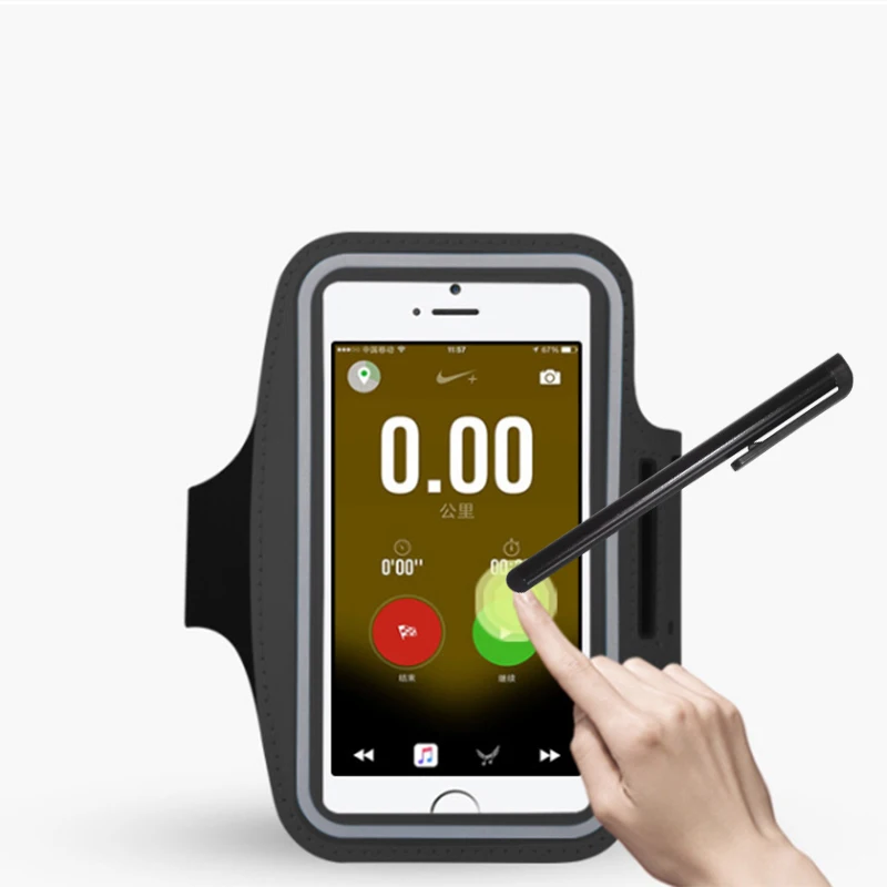 القلم + 5.1 بوصة رياضة حقيبة لهاتف سامسونج S5 S6 S7 الرياضة الركض شارة حقيبة لهواوي P10 حامل هاتف العالمي تشغيل الذراع الفرقة