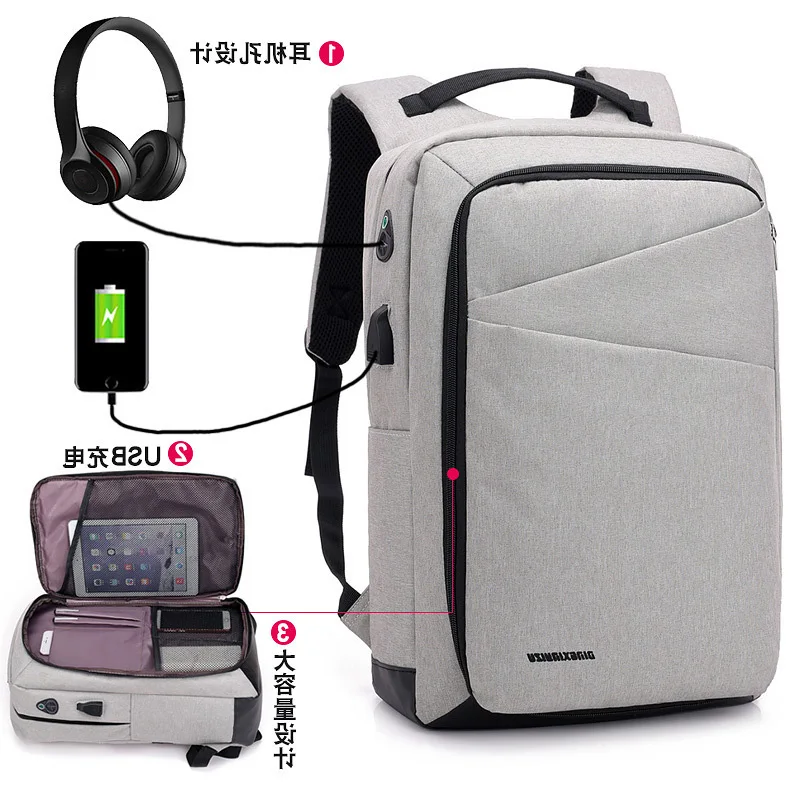 

Male Man Wear-resisting Business Travelling Bag Casual Backpack Fashion Package Large Capacity Functional