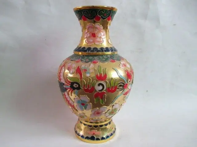 

Chinese cloisonne collection longfeng vase