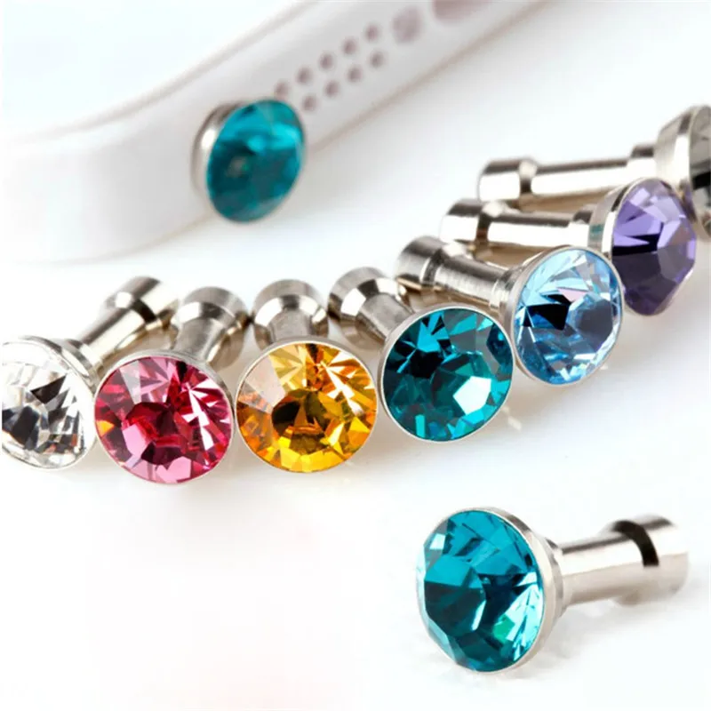 

10Pcs Universal 3.5mm Diamond Anti Dust Plug For iPhone Samsung Huawei Xiaomi HTC Phone Accessories Headphone Jack Dust Plug