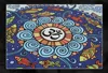 Круглый коврик для Йоги и медитации (60x0,3 см/5 цветов) из натуральных материалов с узором — изображение 4