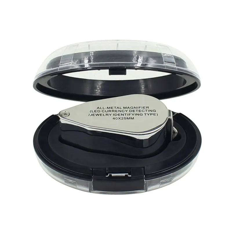 Portable Mini 40X Loupe Magnifier Triplet Jewelers Eye Glass Jewelry Diamond Magnifying with LED Light Portable Mini 40X Loupe Magnifier Triplet Jewelers Eye Glass Jewelry Diamond Magnifying with LED Light