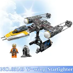 2018 Новый 05143 2203 шт. Звездные войны цифры Y-wing модель космического истребителя здание Конструкторы Кирпичи Детские Игрушки совместимы с 75181