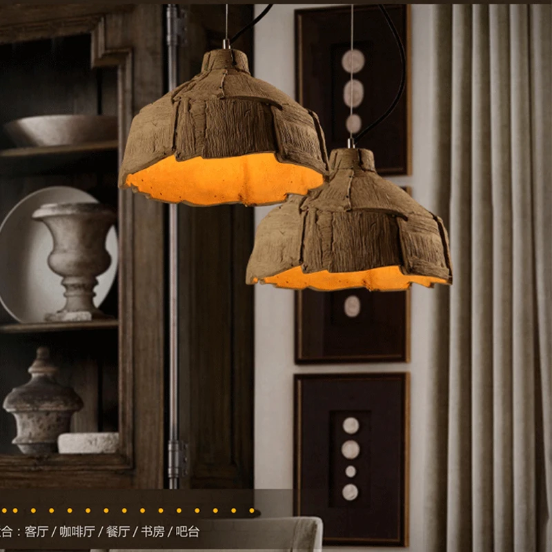 creative pendant lights concrete design pendant lamp retro pendant light for coffee shop rope lamp retro pendant light Wholesale Lights & Lighting