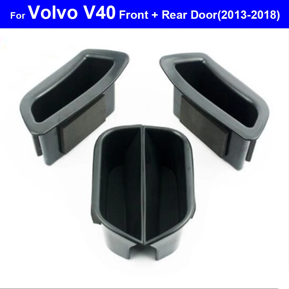 Передний/задний боковой двери ящик для хранения в подлокотнике автомобиля контейнер держатель для Volvo S90 V90CC XC90 V40 V60 S60 S60L XC60 2013 - Название цвета: Серый