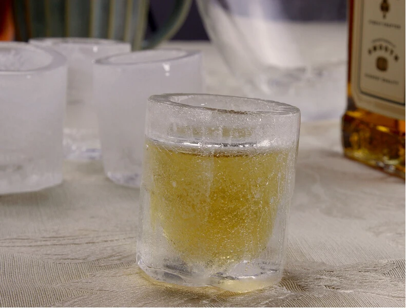 Горячее предложение бар вечерние напиток льда лоток Прохладный Форма ледяной кубик для заморозки формы льда прессформы можно употреблять чашкой 4-Кубок льда в форме чашечки