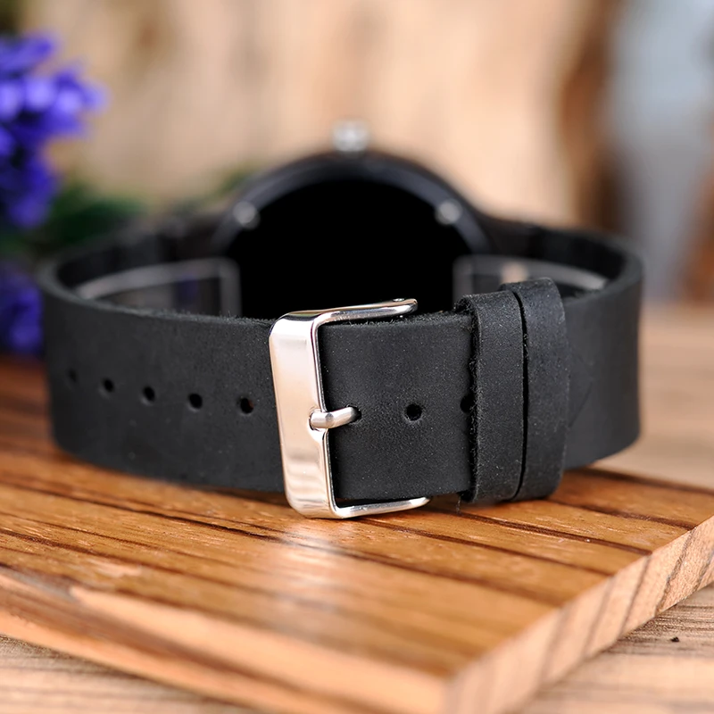 BOBO BIRD Men Punk Skull Wood Watches L-D24 Leather Band Top Brand Quartz Watches for Men as Gifts