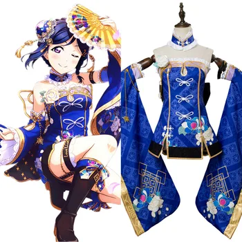 

LoveLive Cosplay Aqours Kanan Matsuura Cosplay Costume Awakening Dress Women Girls Cheongsam Cloak Halloween Carnival Costumes