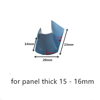 

Rubber Sealing J Strip 14x20x23mm for 15-16mm thick Glass Metal Wood Panel Board Edge Encloser Shield Blue