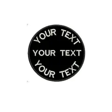 Логотип, название аппликация на заказ с помощью утюга для аппликации, шитья значки вышитые персонализированные значок 8 см на черном фоне