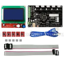 MKS Gen V1.4 3D Printer Kit Control Board MEGA2560 Motherboard + RAMPS 1.4 With USB Cable+ 12864 LCD+ 5PCS A4988 Stepper Motor