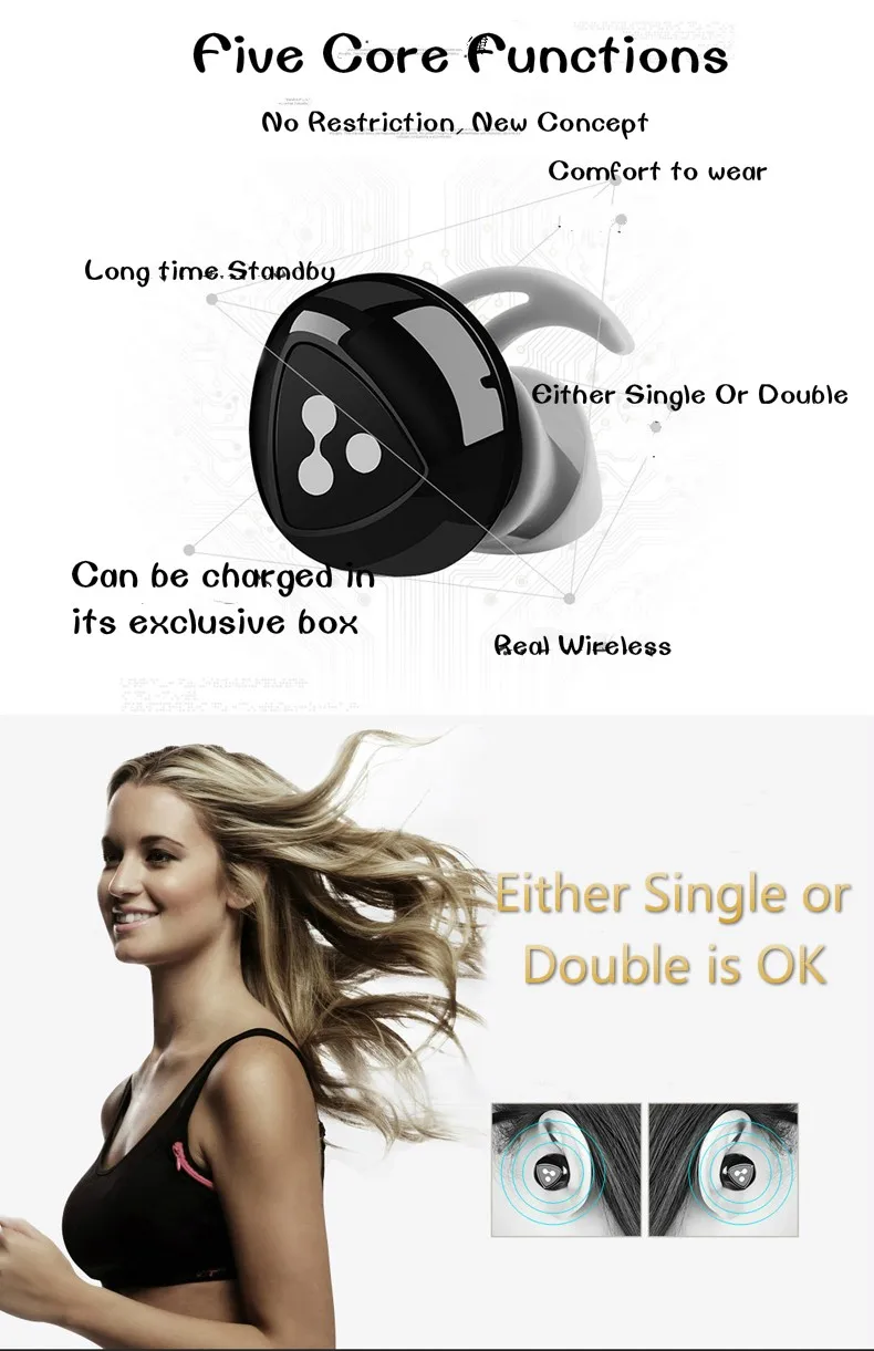 DHL Free Shipping Syllable D900S Real Wireless Earphones Ecouteurs Auriculares Deportivos Mini Fone De Ouvido Bluetooth Telefono (1)