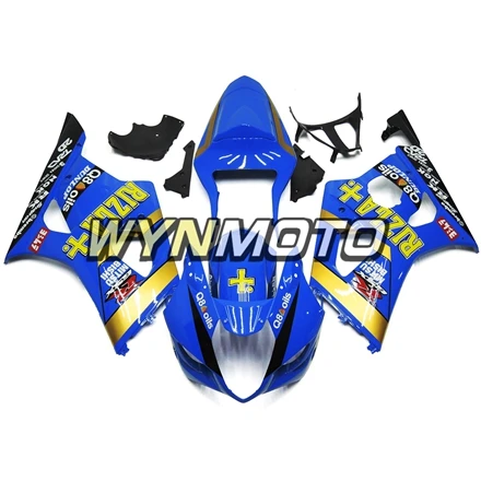 Выполните обтекатели комплект для Suzuki GSXR1000 K3 Год 2003-2004 ABS Пластик обтекатель Новинка лазурного цвета мотоциклетный кузов