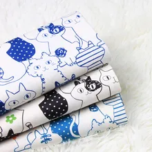 Импортная хлопковая ткань с рисунком милого кота; платье ручной работы в стиле пэчворк; детская одежда из хлопка; A581