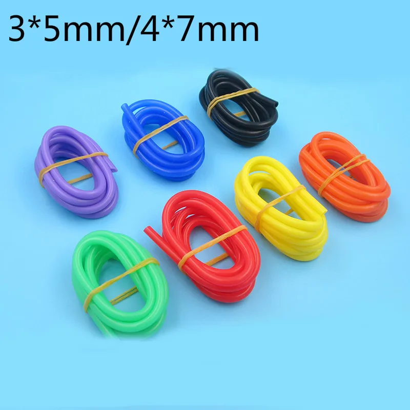 

1M Heat Resistant Water Cooling Pipe 3*5mm 4*7mm Silicone Water Cooled Tube Colorful Water-cooled Silicone Tubes for RC Jet Boat